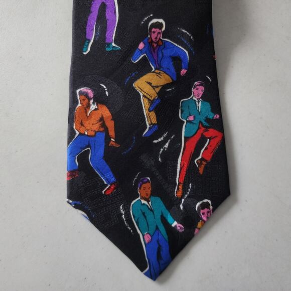 Superba Vintage Elvis Presley Neck Tie All Shook Up Italian Silk 1993 Collection - Picture 2 of 6